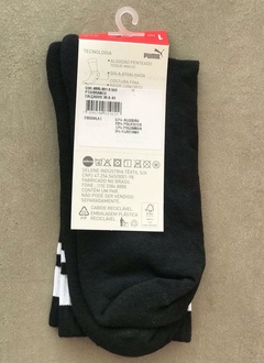 MEIA MASC CANO LONGO - PRETO/BRANCO PUMA - Incorpore Fit - Moda Fitness