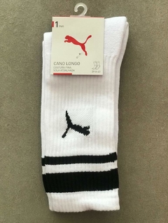 MEIA MAS CANO LONGO - BRANCO/PRETA PUMA na internet