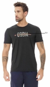 CAMISA MASCULINA - PRETO/LARANJA