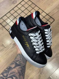 Sapatênis Masculino Tommy Preto Branco