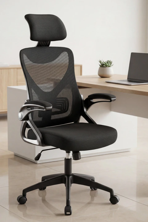 Sillon Gerencial Ergonomico con Apoyo lumbar y Apoyacabezas regulable