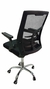 Imagen de Silla Peluqueria Mesh Respaldo Medio base Cromada con Apoyabrazos Rebatible