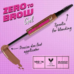 Zero To Brow, Gel de Cejas con Color NYX - comprar en línea