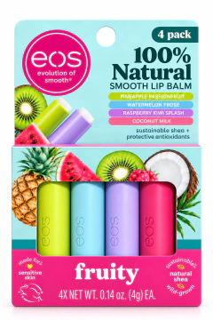 Eos Bálsamo labial orgánico 4 pack - Beauty bright