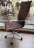 Silla Aluminum alta Cuero Natural Marrón