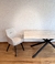 Mesa base de metal negro y tapa porcelanato 180 x 90 cm - Incanto