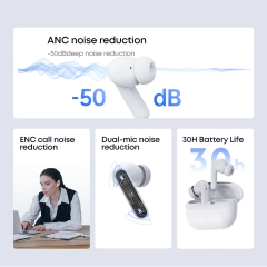 Auriculares Inalambricos Langsdom TA08 Cancelacion de Ruidos ANC + ENC Low Latency 7Hs - comprar online