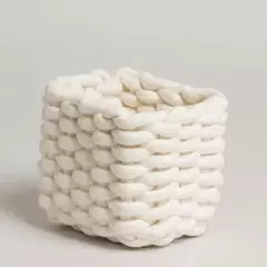 CESTA DE ALGODON TESSTANA BLANCO CHICO - comprar online