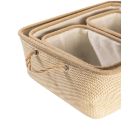 Canasto Organizador Rectangular fibras naturales - comprar online