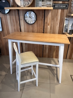 Banqueta alta madera Paraiso Blanca - BZR Tiribelli