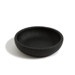JABONERA SIMIL PIEDRA 12CM NEGRO - comprar online