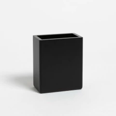 Portacepillo cuadrado roble negro 11X5CM