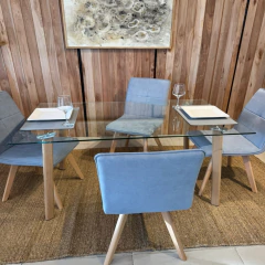 Mesa vidrio templado verona 140 - BZR Tiribelli