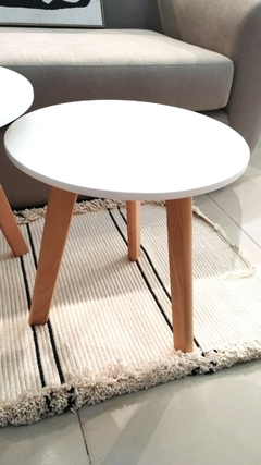 Mesitas Ratona Estocolmo x2 Laqueada Blanca - comprar online