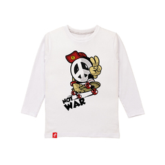 Remera Not War Manga Larga Niños