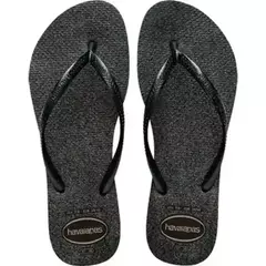 Sandálias Havaianas Slim Square Preto/Prata/Preto 39/40