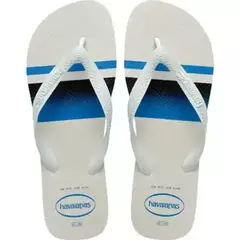 Sandálias Havaianas Top Basic Branco/Branco/Azul 45/46
