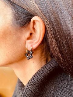Aros FLOR Negro - comprar online