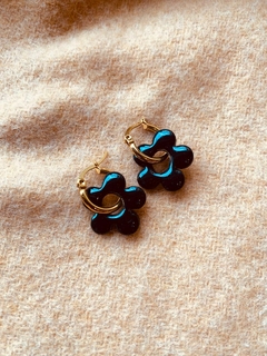 Aros FLOR Negro