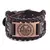 Ampla Pulseira de Couro com Bússola Pirata para Homens, Totem Design, Celta Vik - comprar online