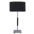 LAMPARA DE MESA PLATIL BASE CUADRADA CON CUERO
