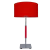 LAMPARA DE MESA PLATIL BASE CUADRADA CON CUERO - comprar online