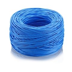Cabo De Rede Internet Utp Cat5 Cftv 305 M Azul na internet