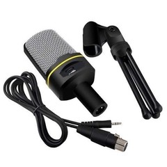 Microfone Condensador Com Fio Tripé Studio Sf 920 Cabo P2 - CellCenter