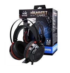 Headset Knup KP-417 Gamer 7.1 Usb P2 Ps4 Pc Xbox One Com Fio Bass Vibration Vermelho