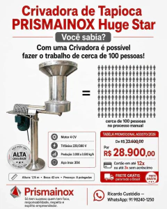 Crivadora de Tapioca Industrial Huge Star 3500 PRISMAINOX - comprar online