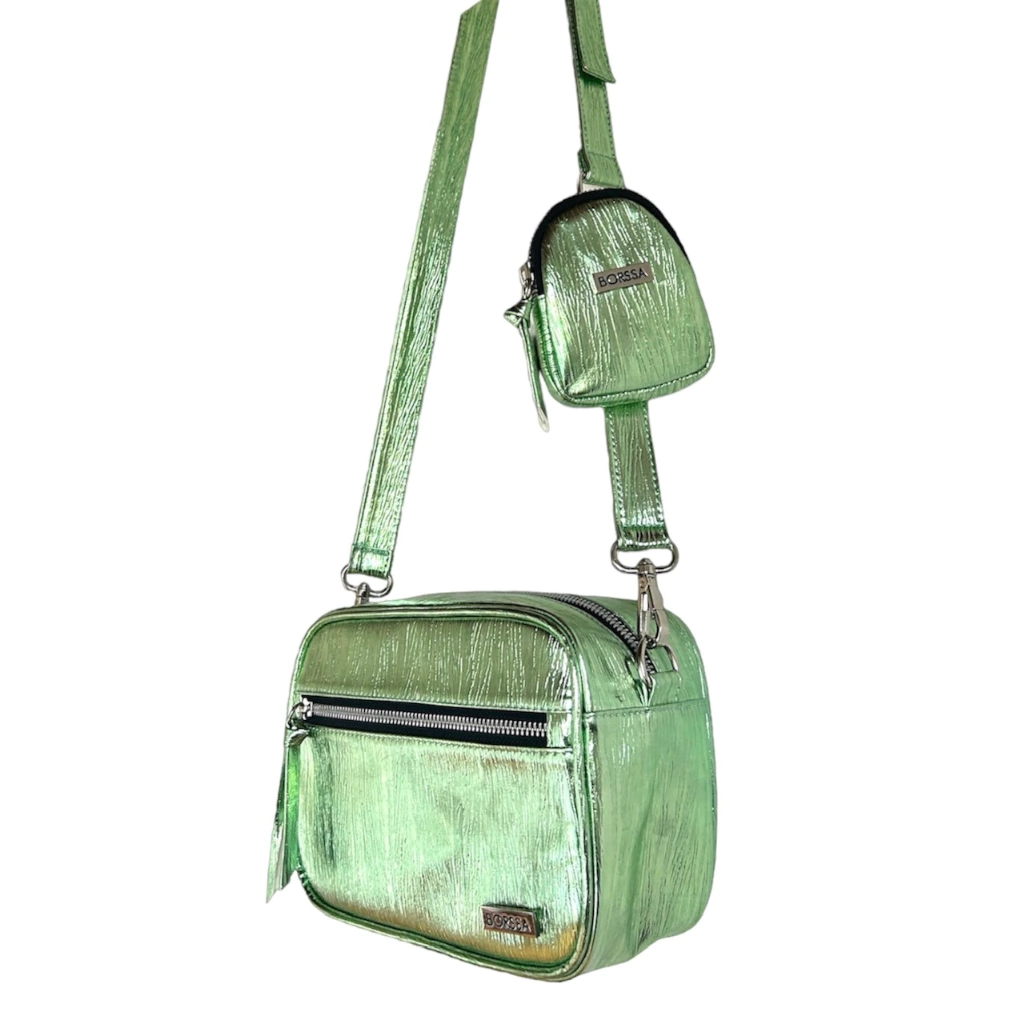 Bandolera IRIS - verde metal