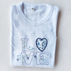 Remera Love azul - Las Memenas