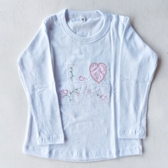 Remera Love rosa