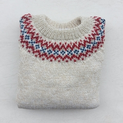 Sweater beige con guarda bordo - comprar online