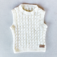 Chaleco ochitos manteca - comprar online
