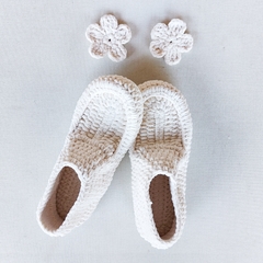 Pantuflas bota micropolar crudo - comprar online