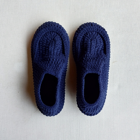 PANTUFLAS bota hombre micropolar azul noche