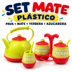 Set Mate Plástico Completo Pava + Mate + Yerbera + Azucarera en internet