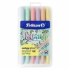 Marcadores Punta Pincel Lettering Pelikan Markana X 12 Colores Pastel