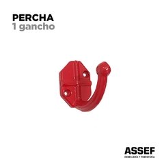 PERCHA 1 GANCHO | Rojo - HERRAJES ASSEF