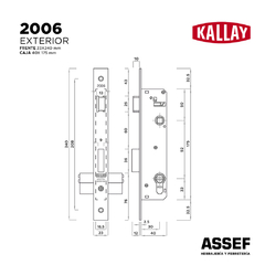 Cerradura Angosta KALLAY 2006 | Modena Eurocilindro Multipunto - comprar online