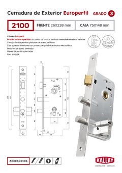 CERRADURA KALLAY 2100 EUROCILINDRO Multipunto
