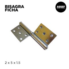 BISAGRA FICHA 5 AGUJEROS ZINC AMARILLO - comprar online