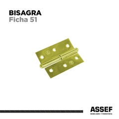 Bisagra Ficha 51 | Zincada