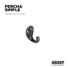 Percha Simple | Bronce Viejo