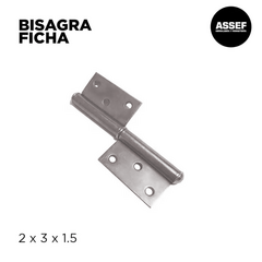 BISAGRA FICHA 3 AGUJEROS | ZINC AZUL - comprar online