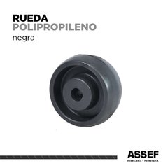 RUEDA ECONOMICA POLIPROPILENO NEGRA | SUELTA