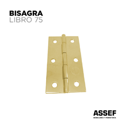Bisagra Libro | 75mm bronce
