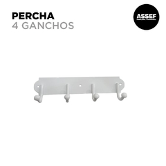 Percha 4 Ganchos | Blanco