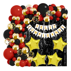 Combo Cumpleaños Cortina Banderin Globos Confetti Estrellas - tienda online